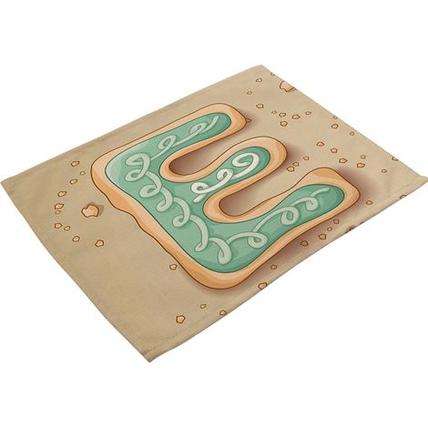 Tapis De Table En Coton Et Lin - Isolation Thermique Et Résistance À L'usure - Pour Salle À Manger Et Cuisine - Lot De 1 (1/2)