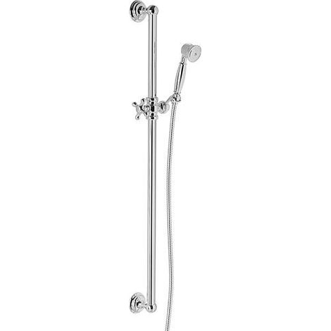 Robinetterie de douche Retro Longueur 900mm, D :  25mm avec douchette et flexible 1600mm