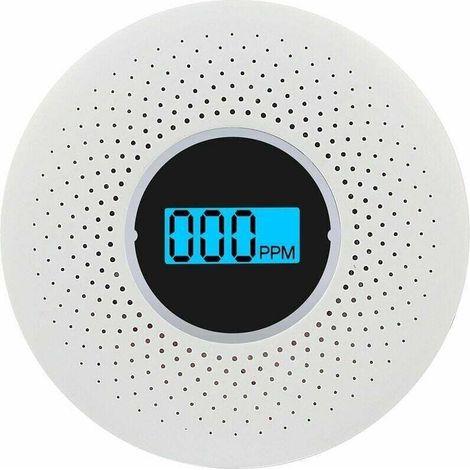 Détecteur de fumée et de monoxyde de carbone combiné SHINING HOUSE avec alarme d'affichage sonore et alarme clignotante ainsi que détecteur de fumée et de CO LED intelligent pour la détection KTV dans (1/4)