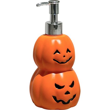 Distributeur de gel hydroalcoolique - Motif lanterne citrouille - Fonction pression - Halloween (1/5)