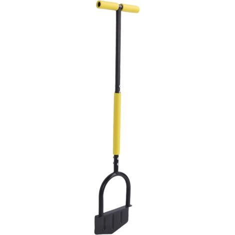 Coupe-Bordure Manuel Durable en Demi-Lune pour Bords Droits ou Incurvés, Outil de Bordure de Pelouse Efficace et Ergonomique pour Parterres de Fleurs, Construction en Acier Robuste