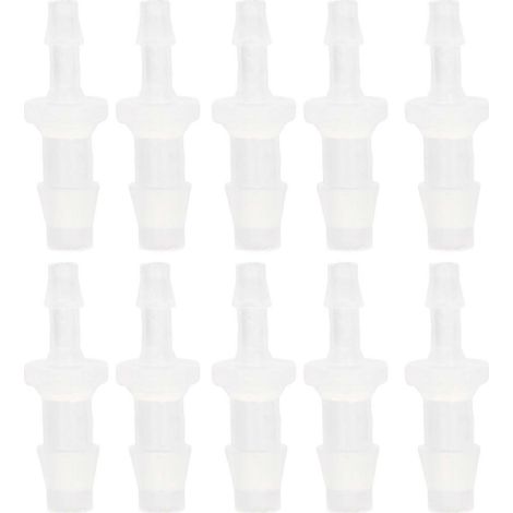 10 réducteurs à embout cannelé en PP pour pompes à air d'aquarium, adaptateurs pour raccords de tuyaux en silicone (3,9–6,4 pouces)