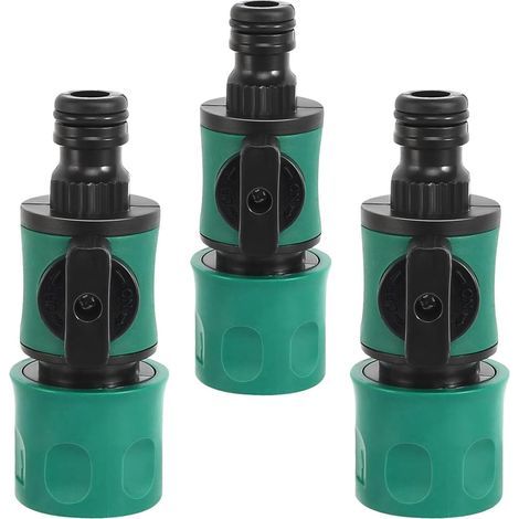 3 Pièces Raccord Tuyau D'arrosage Adaptateur Robinet Tuyau Arrosage Raccord Rapide Arrosage pour Tuyaux d'eau de 1/2 Pouce Raccords Rapides Tuyau (1/5)