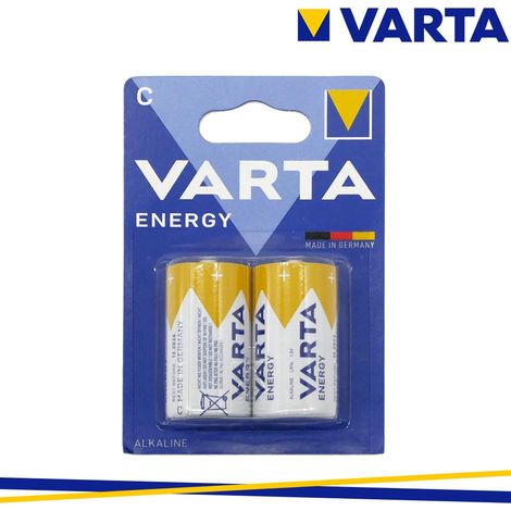LR14 BLISTER 2PZ MEZZA TORCIA BATTERIE ALCALIN VARTA ENERGY