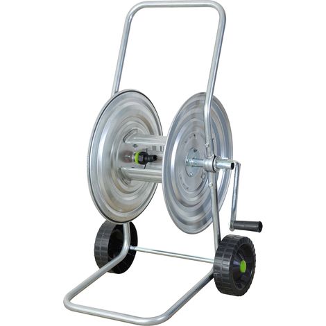 Carrello Avvolgitubo Manuale 50 mt in Acciaio Rama Silver (1/2)