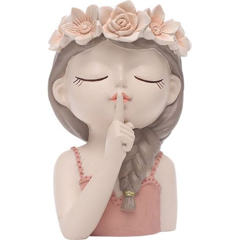Pot de Fleurs Fée en Résine pour Succulentes et Fleurs Sèches - Décoration Salon