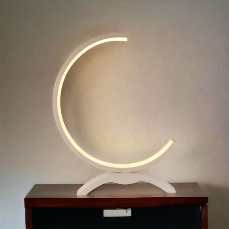 Lampada da tavolo a led abatjour dal design moderno per comodino notturna luce calda 3000K (1/4)