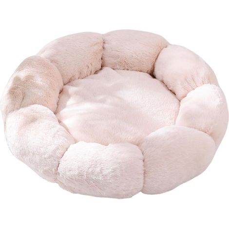 Ce sac de transport beige lavable pour animaux de compagnie est livré avec un matelas doux de 40 cm à motif floral et convient aux chats et aux chiens (1/4)