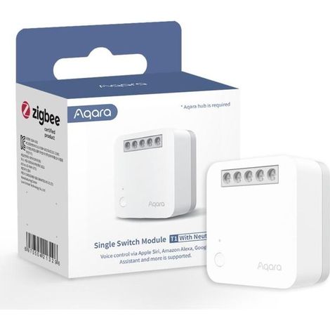 Aqara ZIgBee Smart Home HomeKit - Modulo di controllo individuale T1 con filo neutro (1/2)