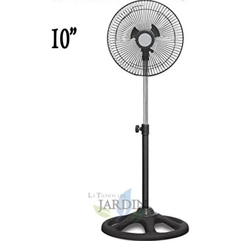 Ventilatore a piantana da 10" (25 cm) e 45W con 3 velocità e altezza regolabile fino a 1 metro, ideale per rinfrescare piccoli s (1/2)