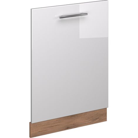 Façade de lave-vaisselle Fame-Line, Blanc Haute brillance, 60cm sans PT, Vicco