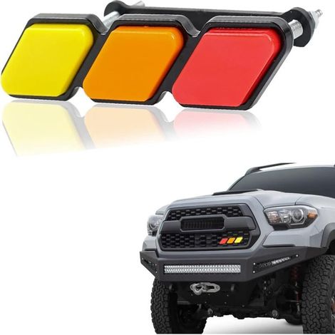 TRD-Kühlergrill-Zieremblem in drei Farben, Upgrade-Emblem, universell und kompatibel mit Toyota 4Runner, Tacoma, Tundra und anderen Kühlergrills mit Gitter- oder Schlitzstruktur (rot) (1/5)
