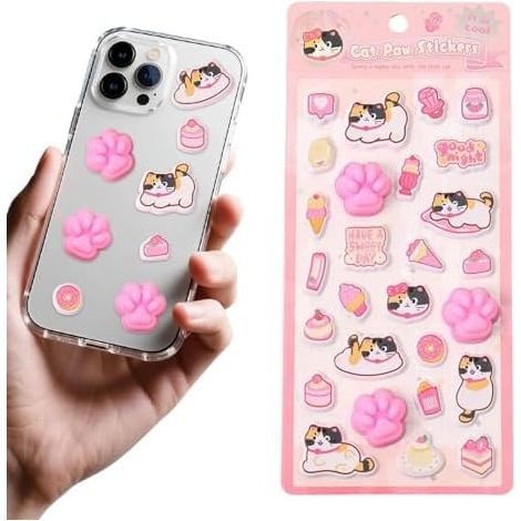 Autocollants 3D mignons, autocollants auto-adhésifs, motifs de jouets mignons, autocollants chatons de dessin animé pour téléphone portable, pour adolescents, filles, femmes, hommes, agenda, tasse, va (1/5)