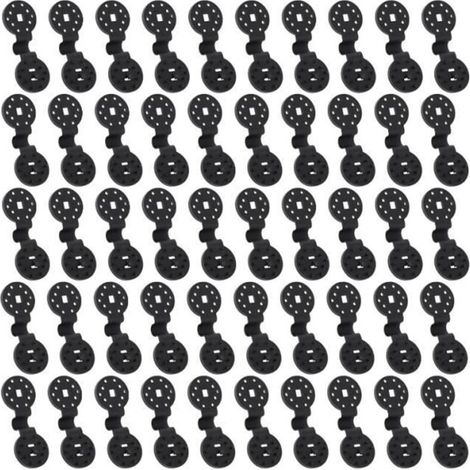 Clips pour voile d'ombrage - Noirs - Lot de 50 (1/4)