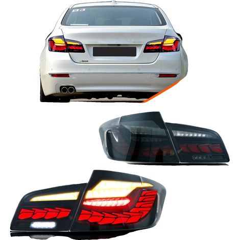 Conjunto de luces traseras, intermitente secuencial, 35 W de potencia, 12 V de voltaje, 3400 lúmenes, para BMW Serie 5 F10 M5 Sedán 2009-2016. (1/5)