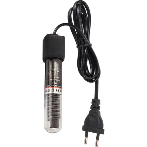 Eosnow Aquarium-Heizung, 26 ℃, automatisch, konstante Temperatur, Quarzglas, kleines Tauchaquarium mit Saugnapf, 25 W, EU-Stecker, 220 V (1/5)