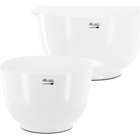 2 bols préparation plastique blanc 18 et 26cm - Alice Délice