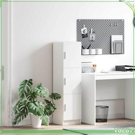 Meuble de rangement - ABI - Blanc - Bois d'ingénierie - 31,5 x 32 x 124 cm (1/5)