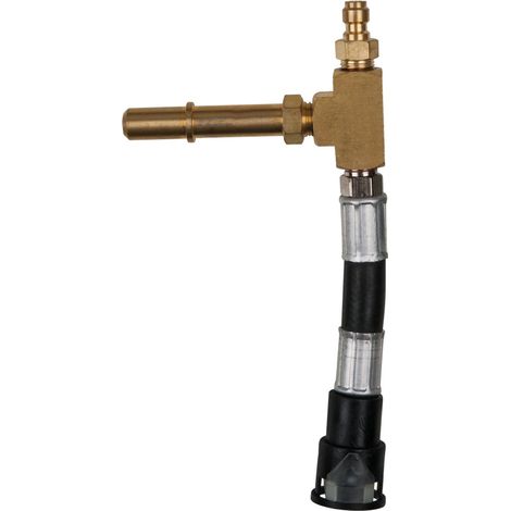 KS Tools Manometer-Anschlussschlauch mit 1/4 Schlauchanschluss inkl.Druckablassventil transparenten Schlauch