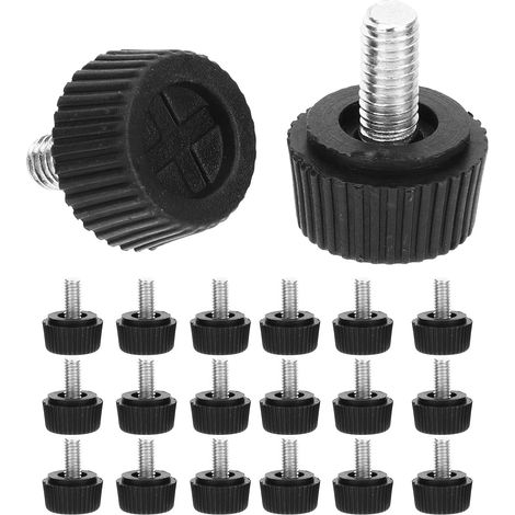 Pieds de Table Réglables Pieds de Meubles Légers et Ajustables Lot de 20 en Acier Inoxydable et Silicone Noir pour Mobilier de Bureau et Restaurant (1/5)