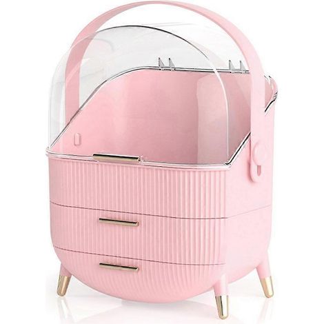 Wasserdichter Make-up-Organizer mit Deckel – Tragbare Kosmetikbox für Hautpflege, ideal für Mädchen (1/5)