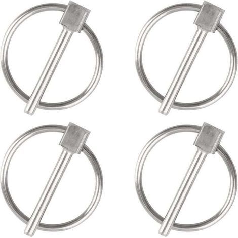 Goupille de sécurité en acier inoxydable 304 – Lot de 4 goupilles – Diamètre 3mm – Longueur 25mm pour applications de verrouillage (1/4)