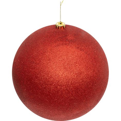 Maxi Boule de noël D 25 cm Rouge pailleté - Feeric Christmas (1/3)
