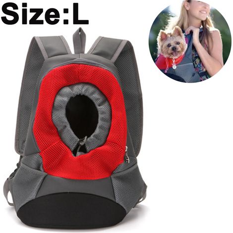 Sac de transport pour animaux de compagnie, sac ventral pour chien et chat avec ouverture pour la tête, adapté aux chiens et chats de petite et moyenne taille, idéal pour voyages, randonnées et activi (1/5)