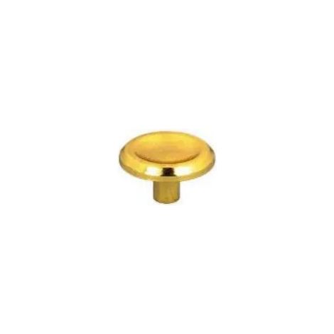 Bouton creux, Zamak laitonné, D.30mm, H.20mm, 1 pièce avec visserie.