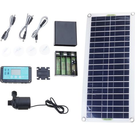 Fontaine solaire d'extérieur avec panneau de 100 W et système de charge automatique par levage (1/5)