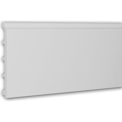 Plinthe Profhome 653117 Planchette Moulure en stuc Moulure décorative design moderne blanc 2 m