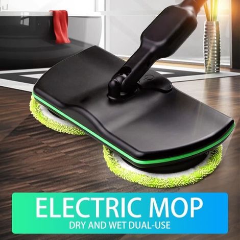 Serpillère,Nettoyeur de sol sans fil Rechargeable, Rotation à 360 degrés, vadrouille rotative électrique en microfibre pour la -B (1/4)