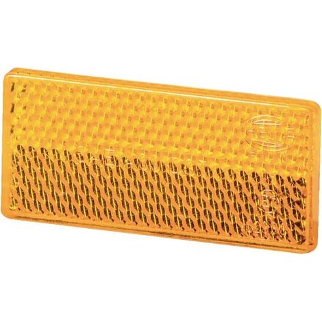 Catadioptre rectangle orange 105x55mm autocollant HELLA 8RB004713001