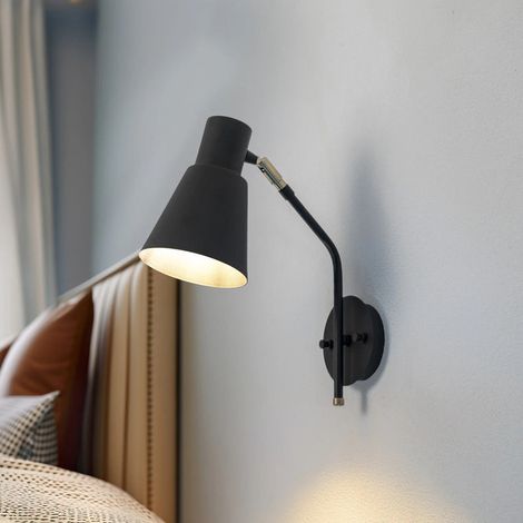 [GEBRAUCHT] B-Ware Opviq Wandleuchte Sivani MR-664 LED Wandlampe dimmbar schwarz gold 40cm Lampe (1/2)