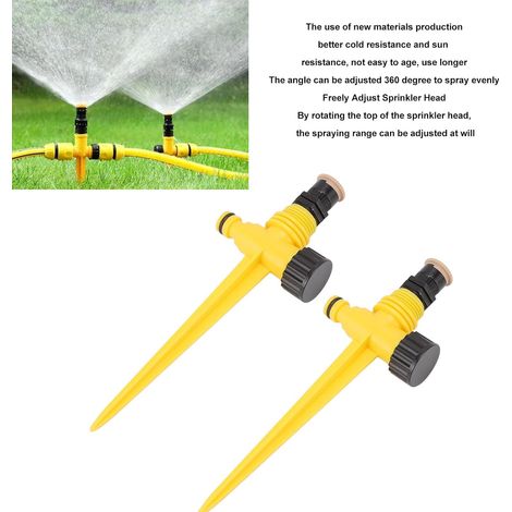 Arroseur de jardin en 2 parties, arroseur à bouchon ABS pour irrigation goutte à goutte, refroidissement écologique, arroseur rotatif à 360 degrés pour le jardin (1/4)