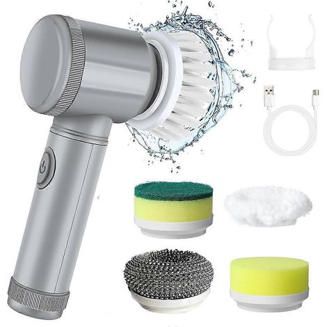 Set mit 5 multifunktionalen, kabellosen elektrischen Reinigungsbürsten für die Küche (1/5)