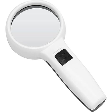 Diese optische Lupe mit 30-facher Vergrößerung ist mit 12 LEDs ausgestattet und eignet sich zur Behandlung der Makuladegeneration, zum Lesen, Schweißen, zur Inspektion, zur Untersuchung von Münzen und
