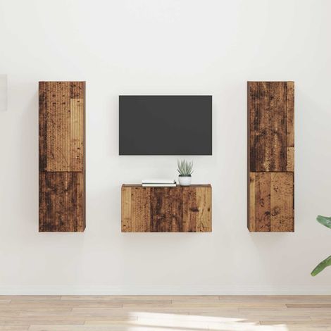 TV-Schrankset 5 pcs Altholz Holzwerkstoff