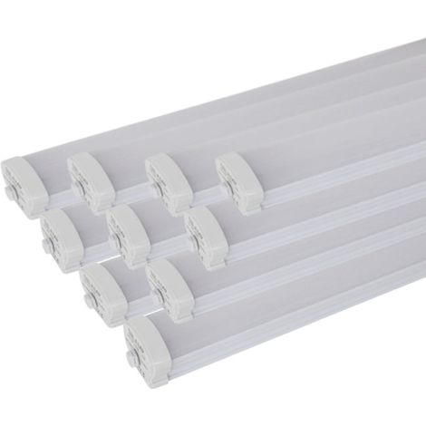 Réglette LED étanche 120cm 36W IP65 - Pack de 10 / Blanc Neutre  - SILUMEN