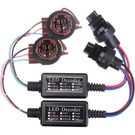 Paire de décodeurs LED 3157 pour feux (blanc) (1/5)