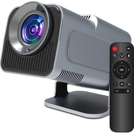 AUTRUCKER Projecteur Full HD gris, 4K rotatif à 180°, Wi-Fi 6, BT 5.0, résolution 1920 x 1080p, correction automatique du trapèze (1/5)