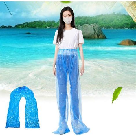 à 5 pantalons de pluie jetables épais. imperméables et résistants à l'eau. pour le tourisme. les voyages et le cyclisme en plein air. (1/4)