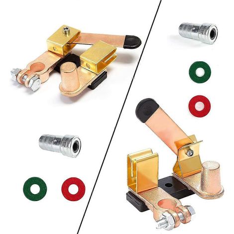 Disjoncteur de circuit de batterie principal, interrupteur de déconnexion de batterie robuste à lames 12V/24V, isolateur de déconnexion d'alimentation de batterie à borne supérieure, compatible avec l (1/5)
