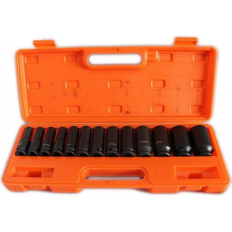 BUSSOLE LUNGHE RINFORZATE 1/2" 13pz IMPATTO ESAGONALI 10-32mm AVVITATORE