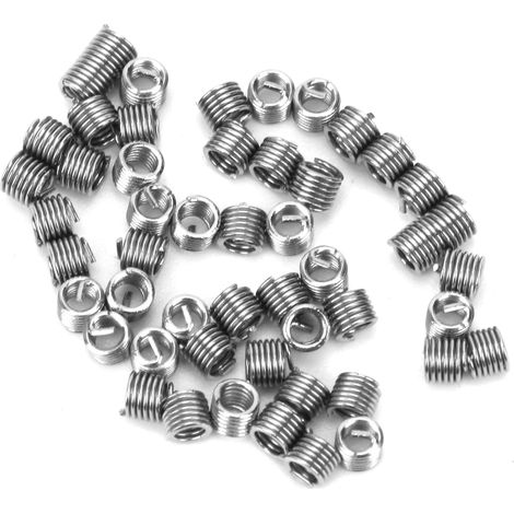 50 inserts filetés M1.6 x 0.35 2D, douilles de réparation filetée, écrous réducteurs de fixation, manchons de protection en acier. (1/5)