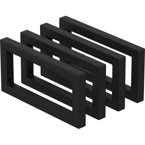 Lot de 4 Supports pour Console Murale, Supports pour étagères, Supports de Console pour Lavabo, Porte étagère, Porte Serviettes (Noir, 30 cm) (1/5)