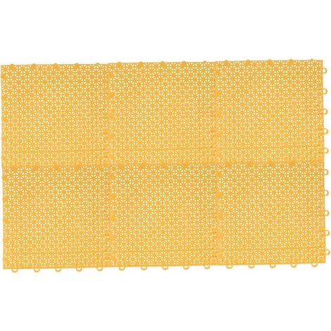 6pièces Tapis Extérieur Antidérapants Dalles Modulables Pour Aire De Jeux Revêtement Splicing Aux Intempéries Pour Jardin Piscine Et Activités (1/5)