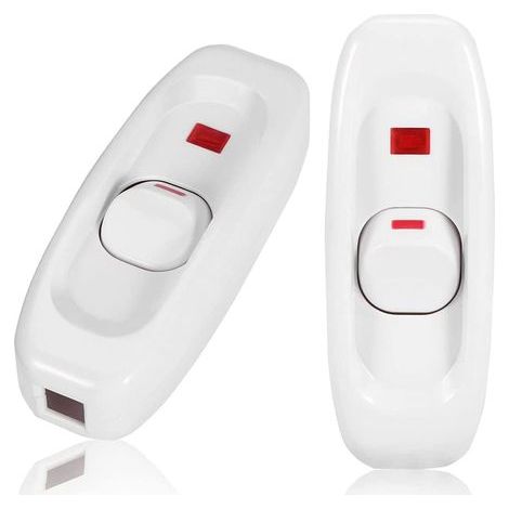 Interrupteur à tirette, bascule lumineuse, interrupteur d'éclairage, interrupteur en ligne, 2 pièces 250V 10A interrupteur à tirette pour lampe de bureau marche/arrêt en ligne (1/5)