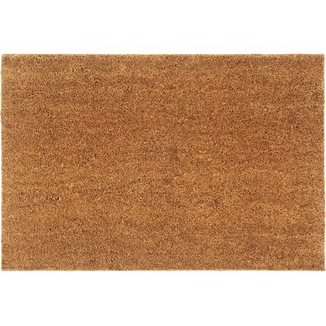 Tapis de porte touffeté antidérapant intérieur extérieur 60 x 90 cm en fibre de coco naturel (1/5)