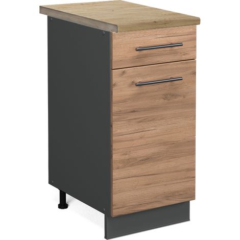 Küchenunterschrank Fame-Line, Goldkraft Eiche, 40 cm , AP Eiche, Vicco